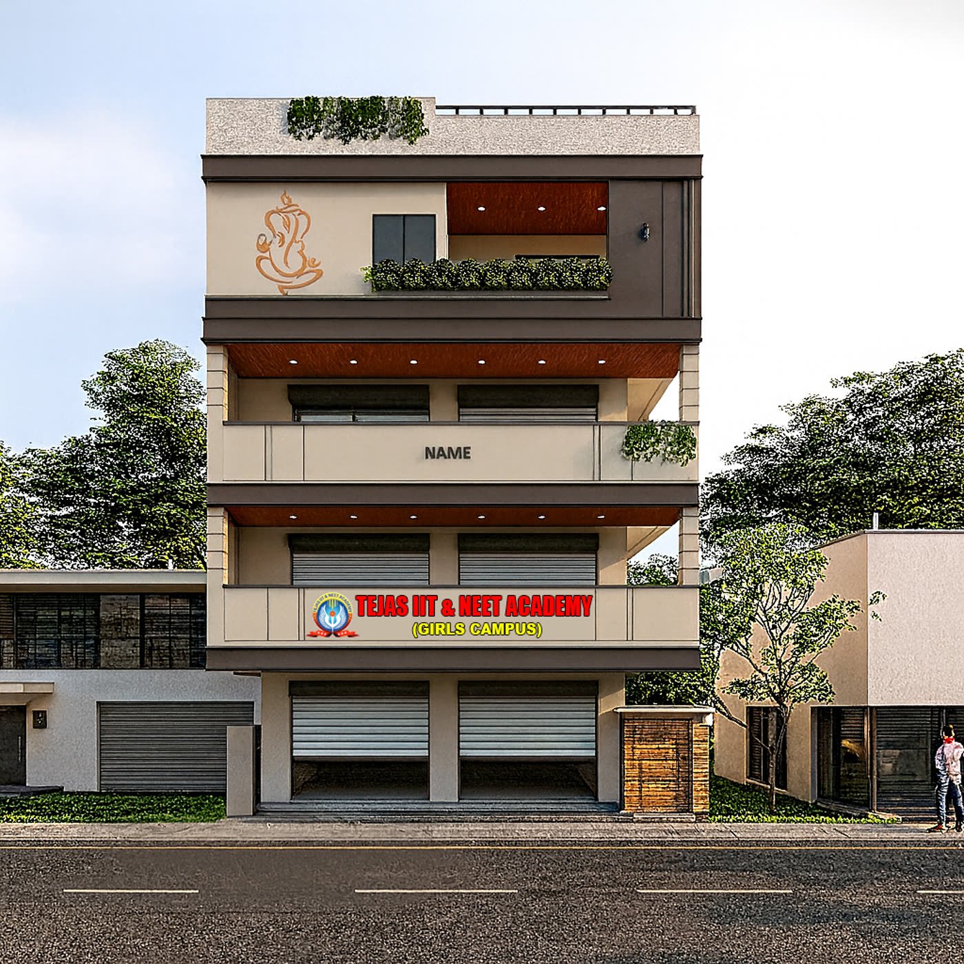 Tejas IIT & NEET Academy, Girls Campus — building rendering